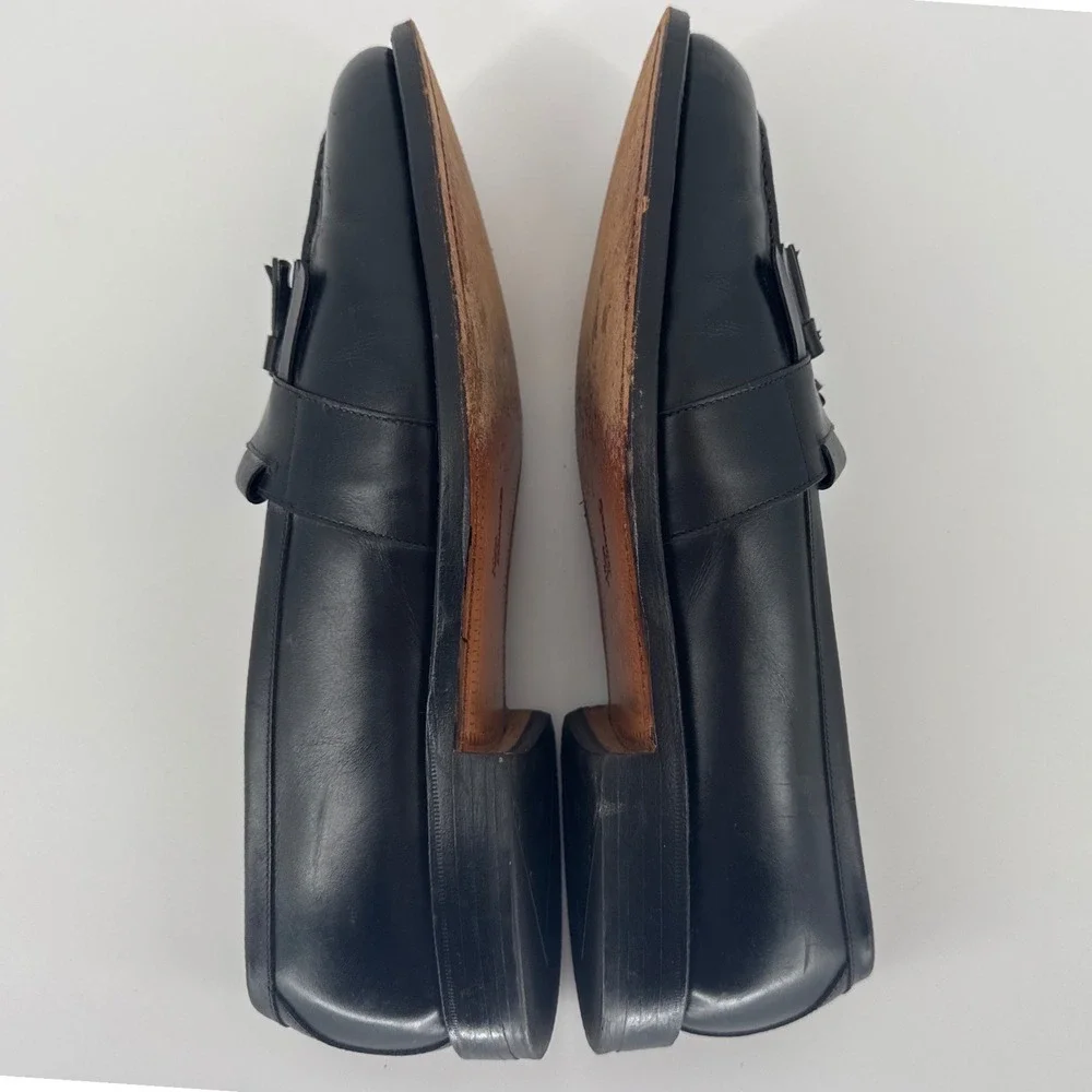 Allen Edmonds Newport Mens Tassel Loafers 13 D Black Kiltie Leather Dress Shoes
